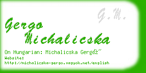 gergo michalicska business card